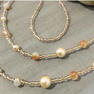 Sunglasses/eyeglasses beaded leashes